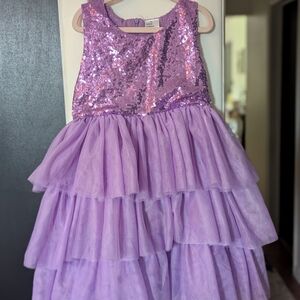 Purple Sequin and Tulle Dress
